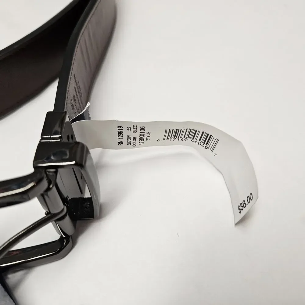 Saddlebred Dress Casual Reversible Belt, Size 52 Black and Brown NWT